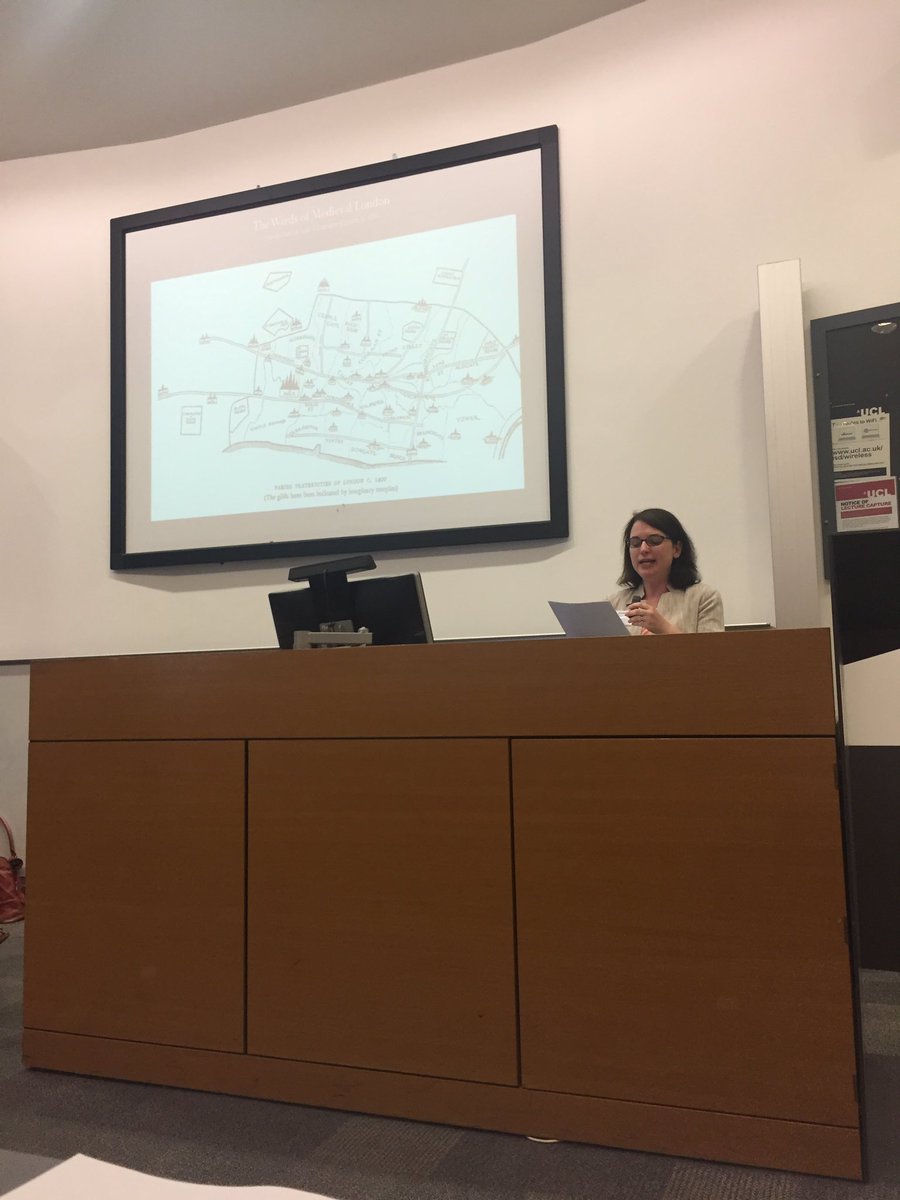 ChloeJSKennedy's tweet photo. Elizabeth Kamali on use of coroners' discretion as means of understanding gossip networks in medieval London #BLHC2017 https://t.co/7ivFTulGWA