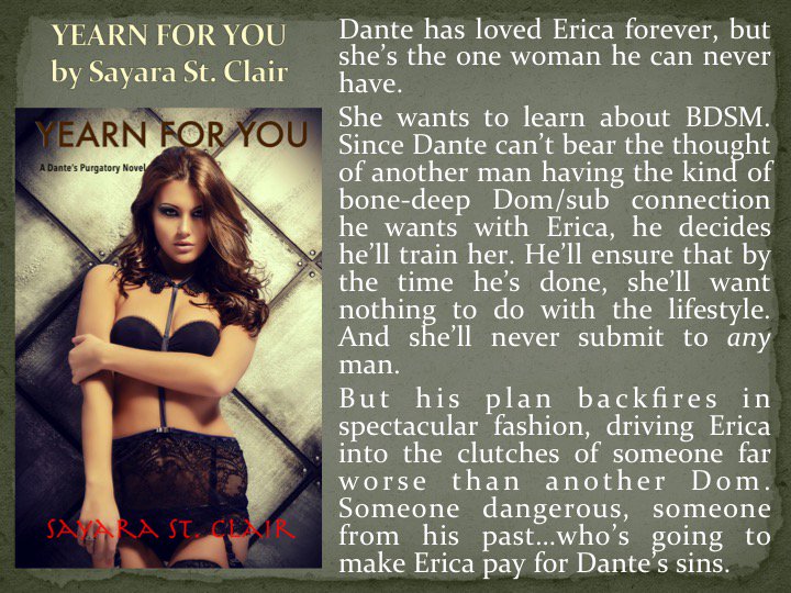 YEARN FOR YOU
At Amazon: bit.ly/YFYebook 

#BDSM #erotic #romance #ebook
#KindleUnlimited 
#BookBoost #EARTG
#IARTG #ASMSG #IAN1