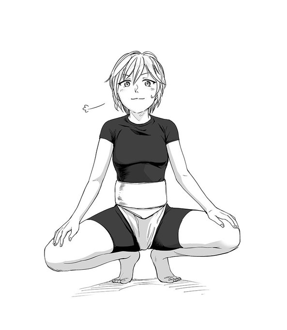 蹲踞するアナスタシアさんです 