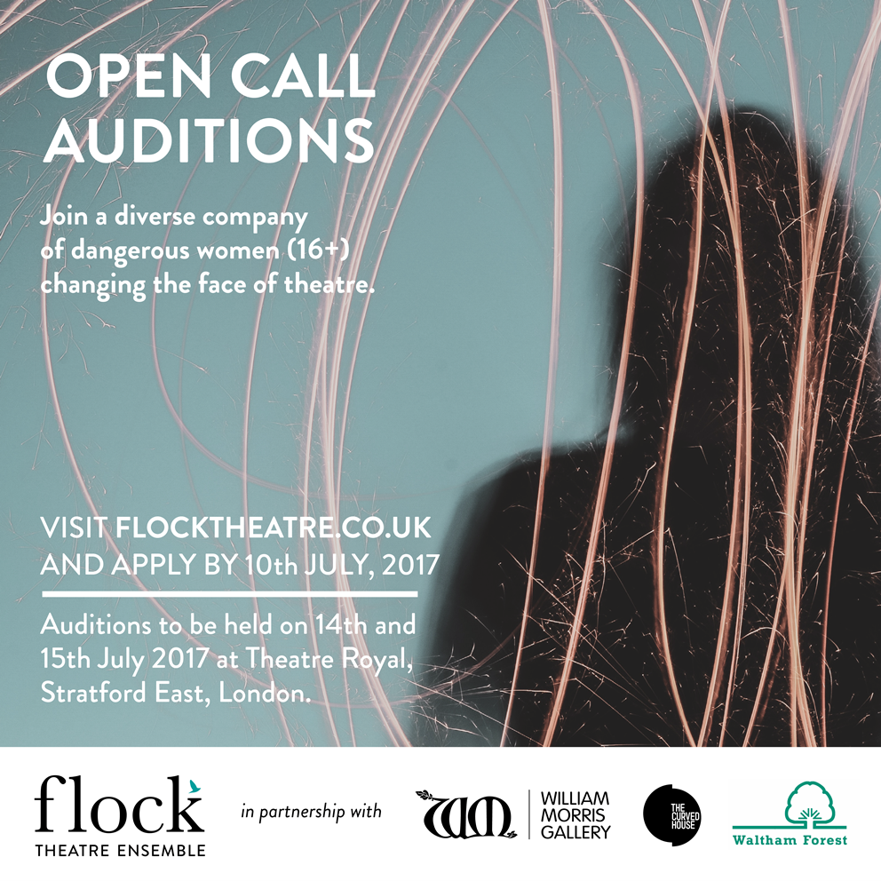 We're looking for female actors, dancers + musicians for an exciting  new project with Flock Theatre flocktheatre.co.uk
