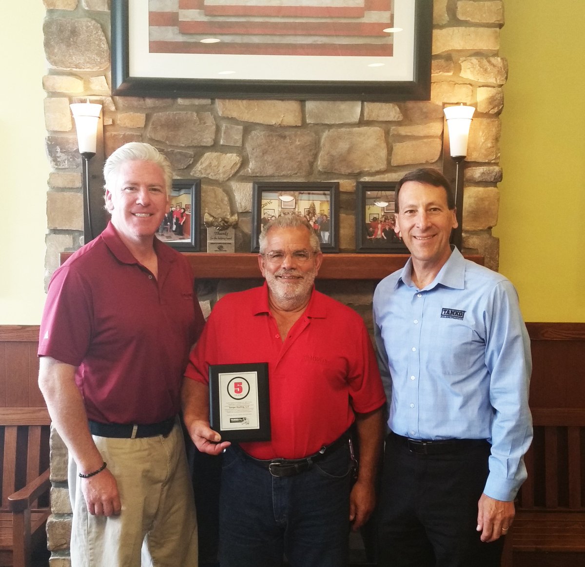 TAMKO_News's tweet photo. Congratulations Senger Roofing on achieving 5 years as a #TAMKO Pro Certified Contractor! #TeamTAMKO #TAMKOPro #Contractor https://t.co/NAePInHWQH