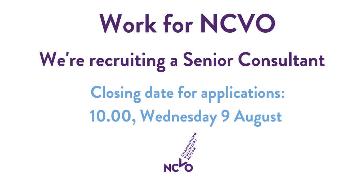 NCVO's tweet photo. Our @CESonline team are recruiting a senior consultant – more info here: https://t.co/0VhxOToeyi https://t.co/HASMJnytSS