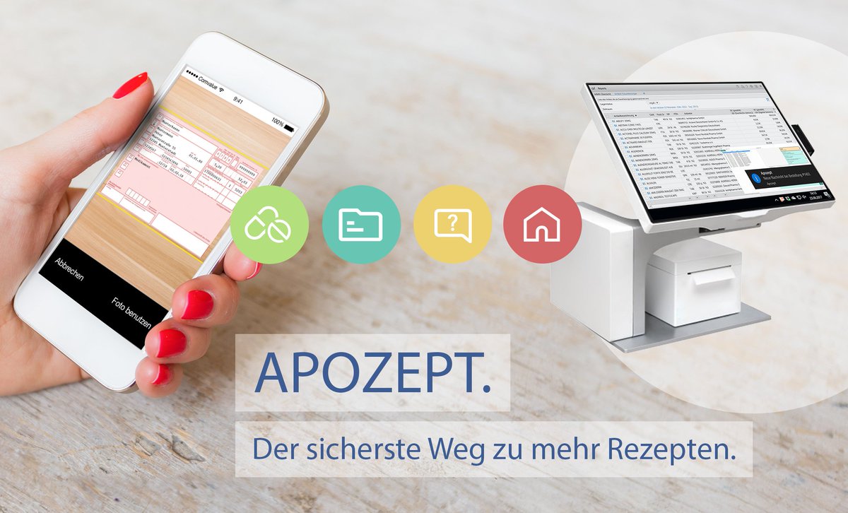 Apozin's tweet photo. Mit #Apozept das #Rezept nun per #App bestellen. #Apozin sucht #Apotheken für die kostenfreie Pilotphase: https://t.co/UdB1ITYaRR #ehealth https://t.co/nmXENNqghI