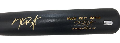 Cubs's tweet image. Batter up! We have a day of giveaways planned, starting with a bat signed by Kris. RT by 3 p.m. for a chance to win! #VoteKB #VoteX