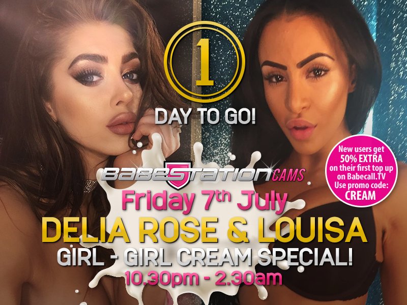 📅1 DAY TO GO!
⏰10:30PM - 2:30AM
👧@deliarosee1 &amp; @sabrinalouisax 
🍦CREAM SPECIAL!
🖥️Only on https://t.co/QL3uLDpJ7A

#CANNOTWAIT 😍 https://t.co/PCpvXGdoUn