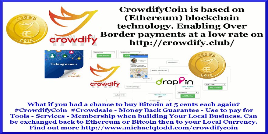 joanstewart1's tweet photo. #Crowdify **Stake Your Future Now With** .@CrowdifyClub All in one #tech using #CrowdifyCoin based on blockchain. https://t.co/F44IIxDqHh