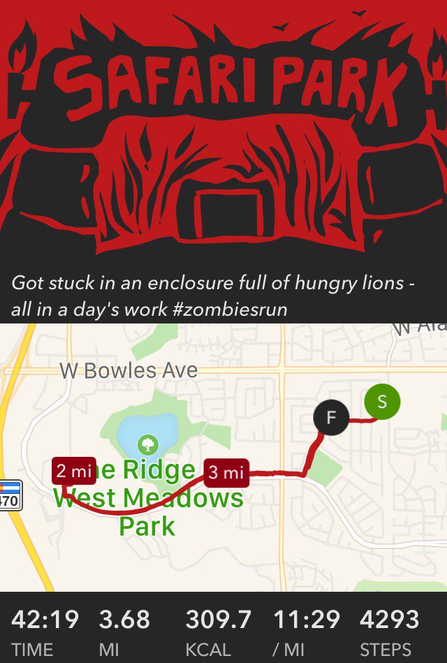 Triken27's tweet image. Got stuck in an enclosure full of hungry lions - all in a day&apos;s work #zombiesrun #plexuspower
