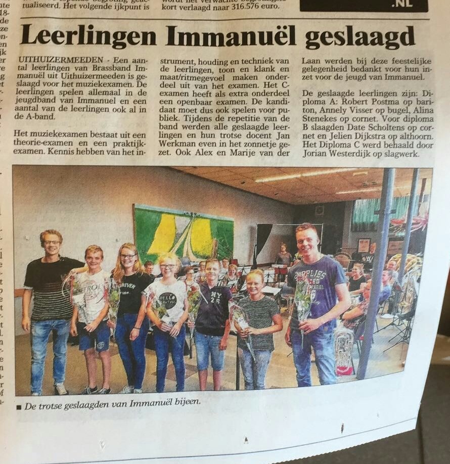 Onze toppers met prachtige cijfers geslaagd! Mooi stukje uit de Ommelander.