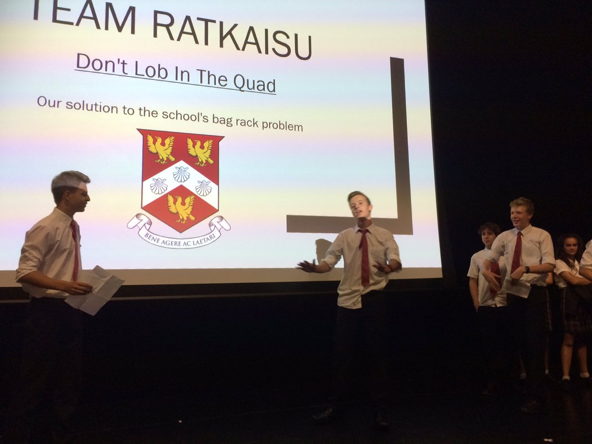 KGS1561's tweet photo. The last team to present is Team Ratkaisu #KGSJuniorApprentice https://t.co/D6x3AqxppB