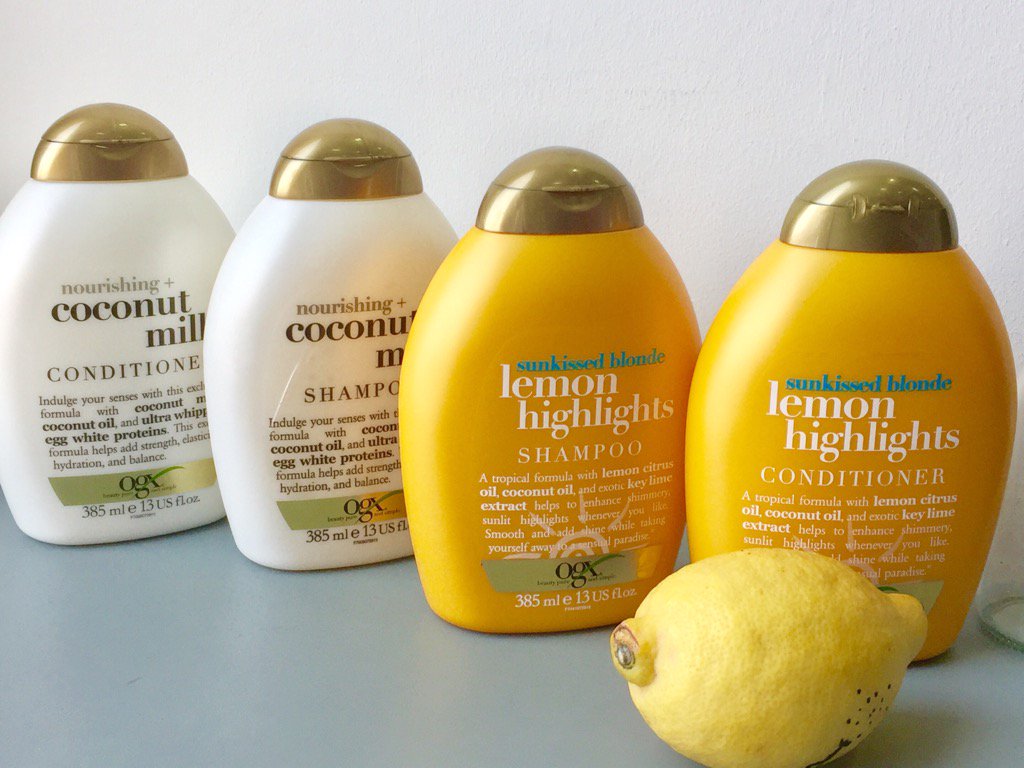 Treat your hair to the taste of the tropics with OGX Lemon highlights and Coconut milk shampoos @OGXBeauty