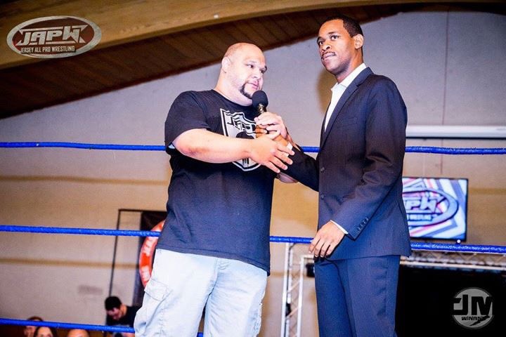 blklkp's tweet photo. .#TBT #steveMONSTAmack #reallarrylegend #JAPWWorldwide #Respect #japw #Honor #Emcee #Host #BackstageCorrespondent #Momentz #PeterpaloozaVI https://t.co/dcotreOlSG