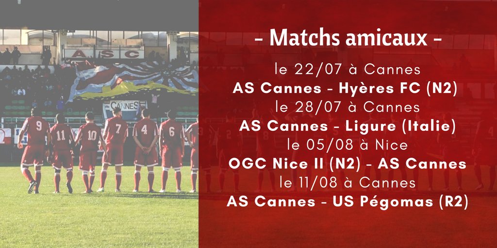 🚨 Il est tout beau, il est tout chaud ➡️ le programme des matchs amicaux ! ⚽️
👉 as-cannes.com/matchs-amicaux… 🔴⚪️