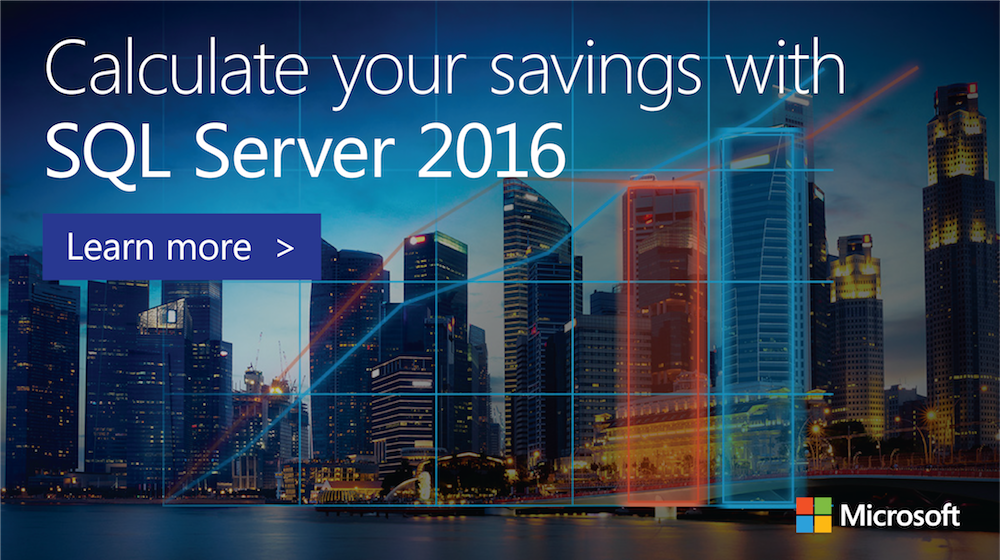 SQLServer's tweet photo. Discover the cost difference between your current Oracle #solution &amp; #SQLServer 2016. Try our #TCO calculator today: https://t.co/IHb6t88Nwy https://t.co/8uK1VF9sui