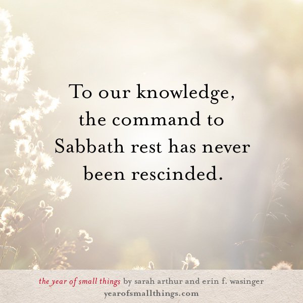 BrazosPress's tweet photo. "The command to Sabbath rest has never been rescinded."
#YearOfSmallThings https://t.co/ppmV2ADC6W https://t.co/89OFXcYoeZ