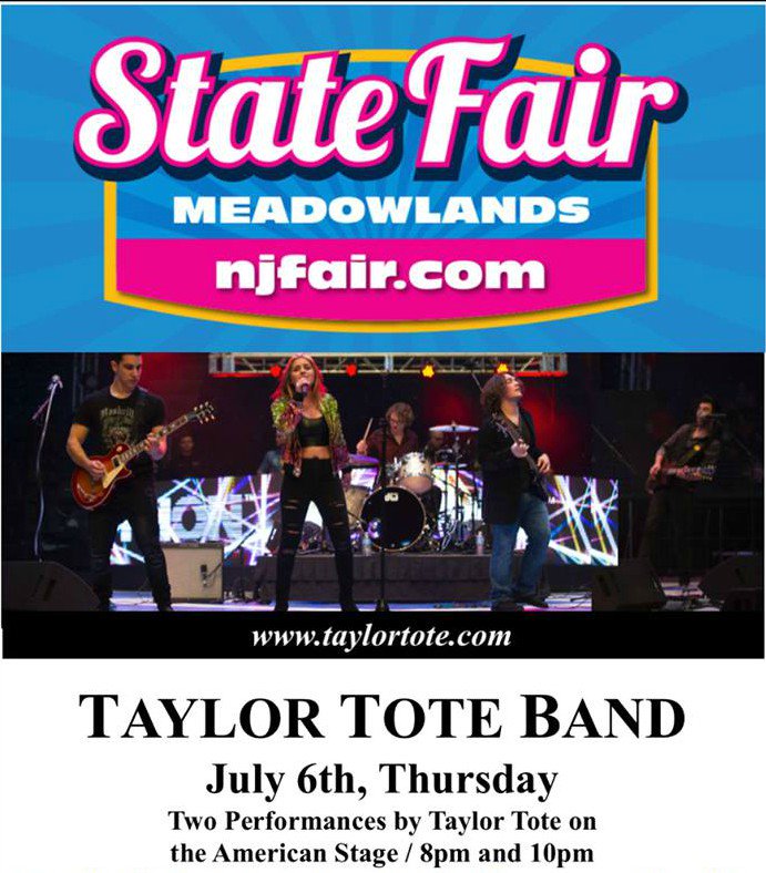 #FREE with Fair Admission! Taylor Tote, performing at @SFMeadowlands at 8 & 10PM. Big voice, old soul’ style'- @NJentertainment @taytote