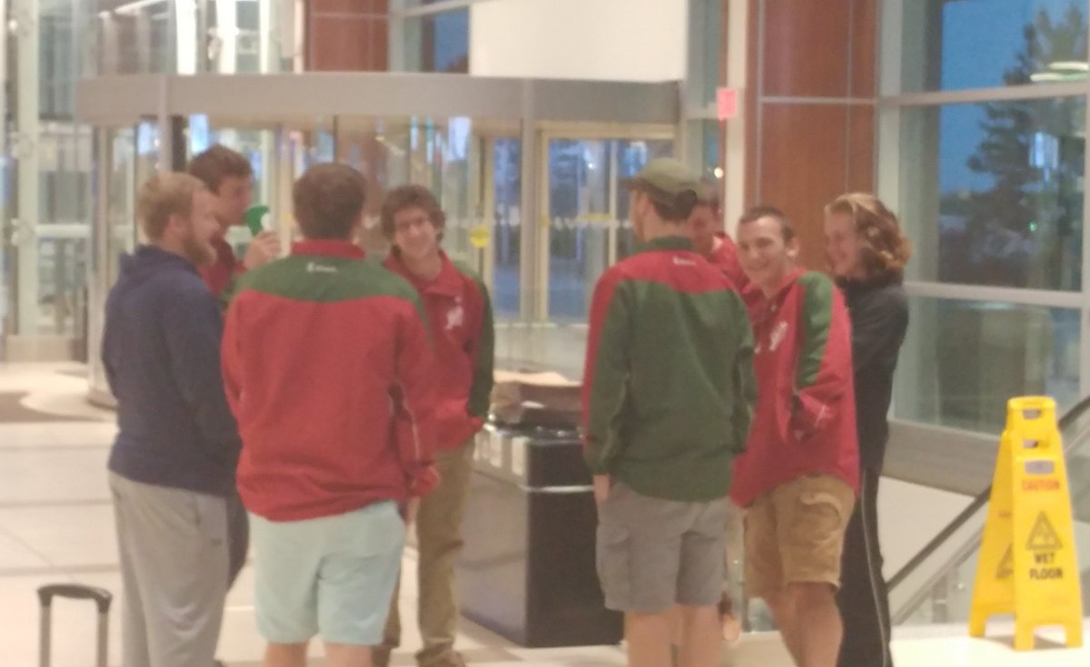 RugbyNB's tweet photo. The u16 and u18 girls abd boys Spruce teams have safely landed for Easterns in St.John's.
Travel recovery day, ready for tommorow https://t.co/t2r2M6fNj1