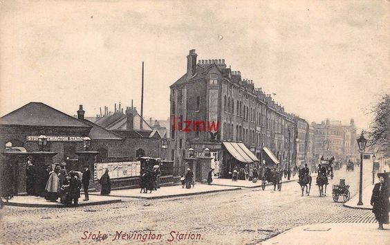 soxgnasher's tweet photo. LONDON STOKE NEWINGTON RAILWAY STATION 1910 pininterest https://t.co/u8YmAYaCe1