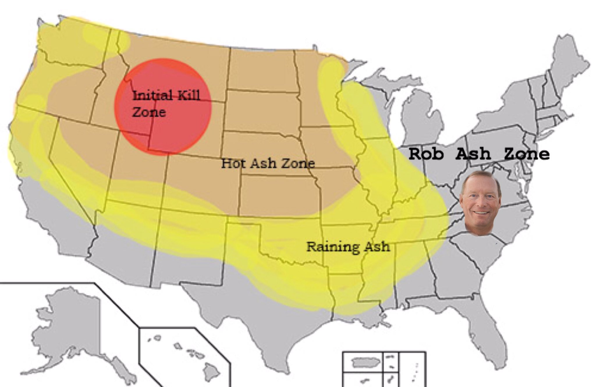 Yellowstone Eruption Zone Map - Channa Antonetta
