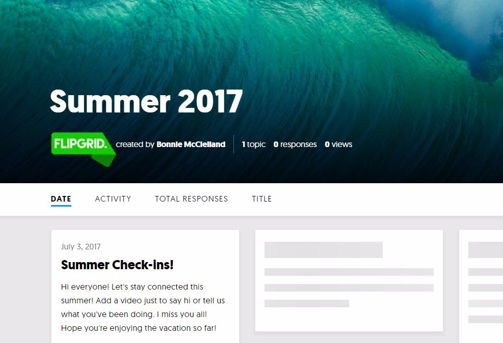 Look who I found at camp today! Of course we needed to add to our summer @flipgrid! Can't wait to see what the rest of you are up to!