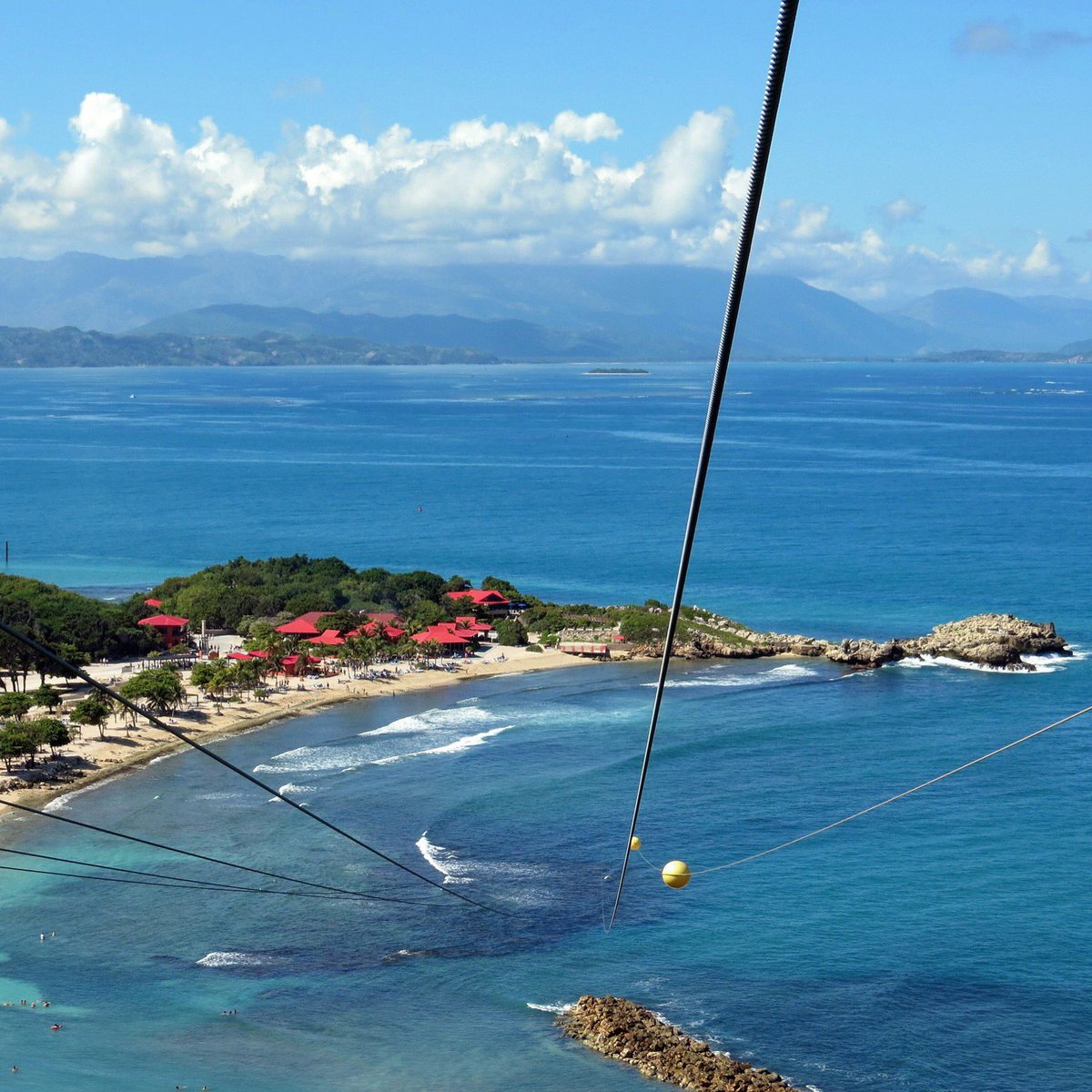 TimAlwaysTravel's tweet photo. Ready for takeoff! The view from the #zipline perch at #Labadee Beach, #Haiti 🇭🇹 #travelwows #tripcountdown day 44 #royalcaribbean https://t.co/60o9nmvRHl