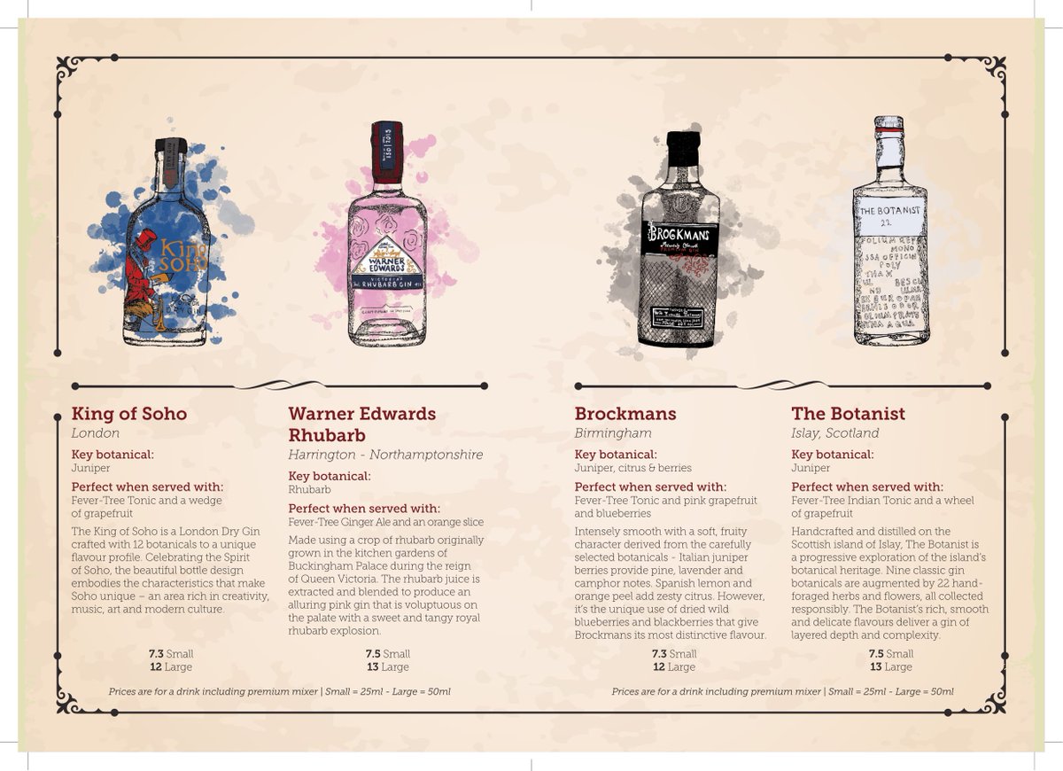 HolidayInnBroms's tweet photo. We absolutely LOVE our new GIN menu. What would be your choice and why. #ThirstyThursdays #Ginclub 🍸 https://t.co/qL1SqCTHpc