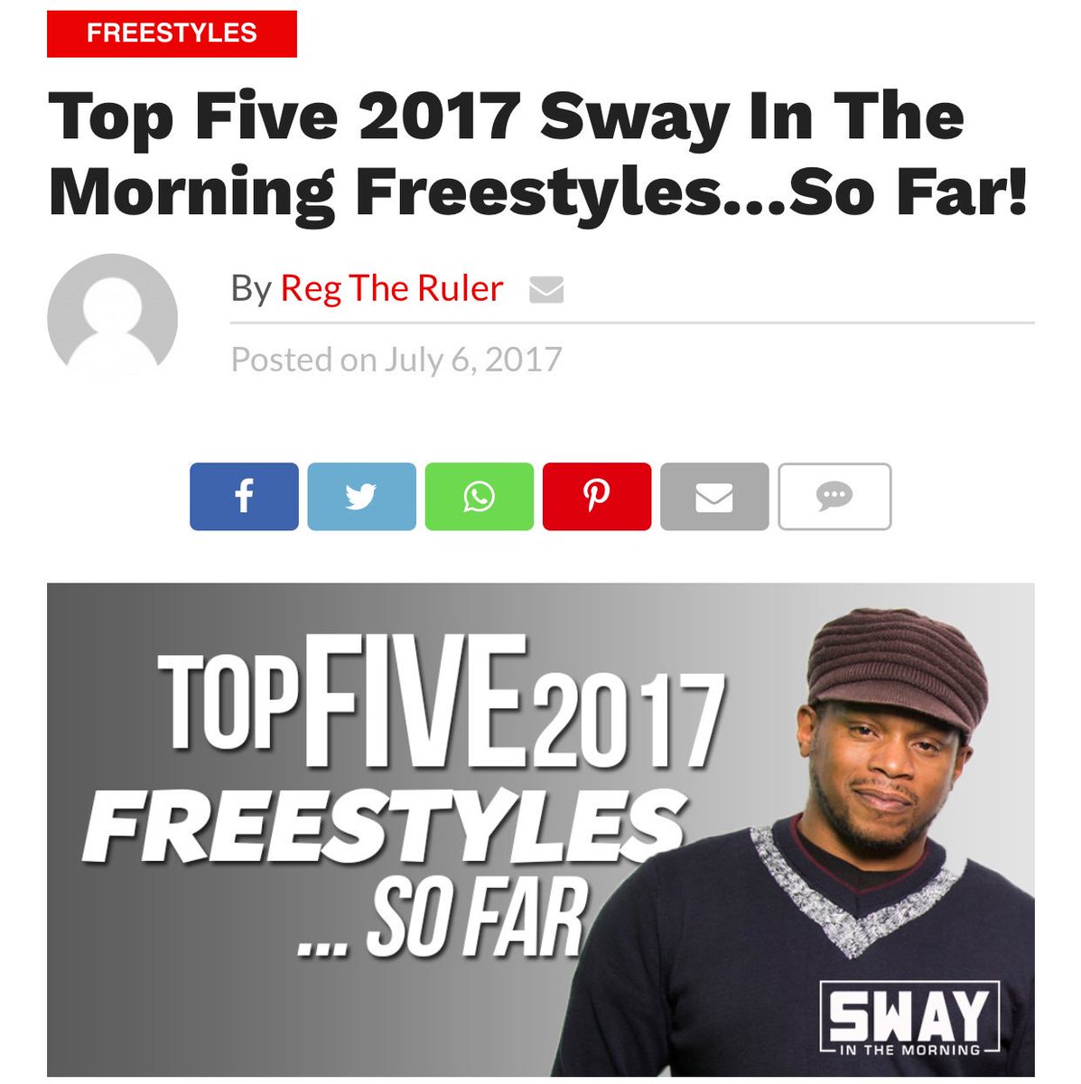 KwestaDaKAR's tweet photo. Dear Africa,

We just made @RealSway's Top 5 FREESTYLES of 2017 So Far...

ON AN INTERNATIONAL LEVEL #DaKINGofAfrikanRap https://t.co/Qk8P40gxgX