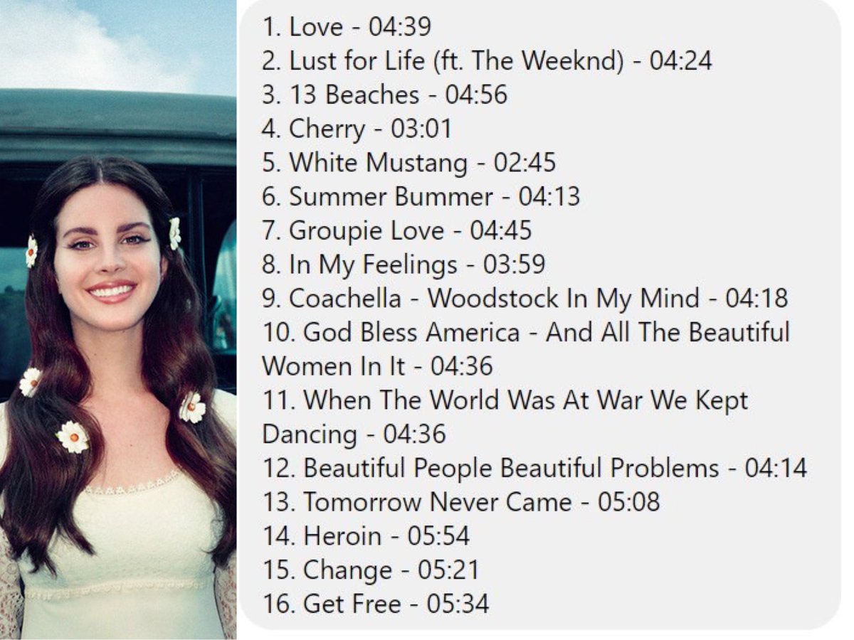 Lana del rey album list garrycut