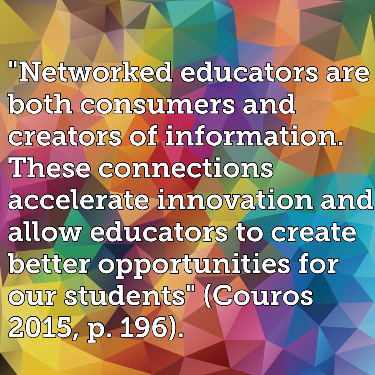 KristenBynoe's tweet photo. Being a Networked Educator is all about actively engaging with participatory culture (Jenkins 2009). #InnovatorsMindset https://t.co/CUTRv8YI5B