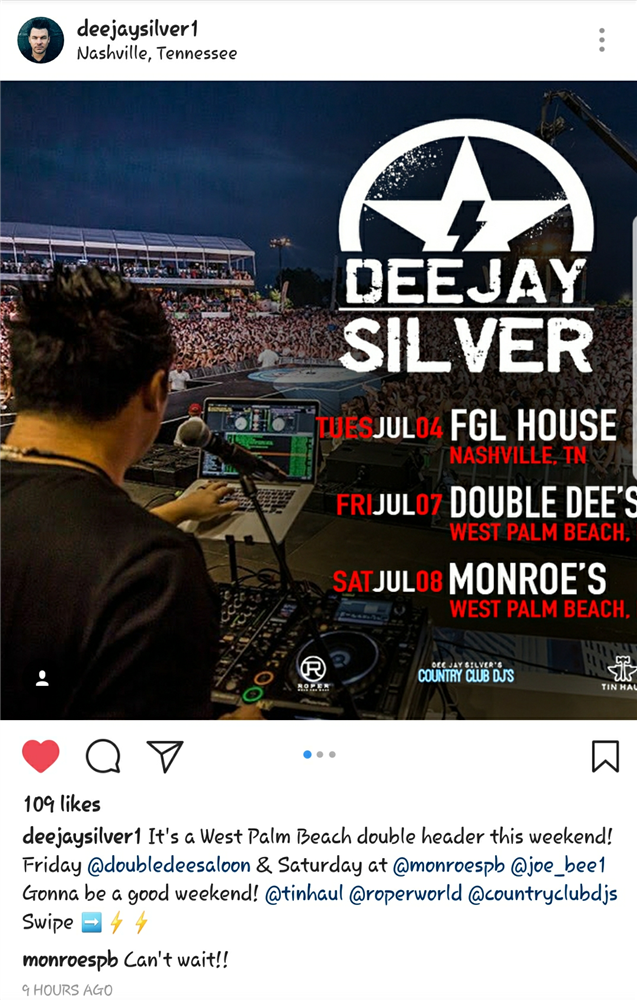 doubledeesaloon's tweet photo. Repost from @deejaysilver on Instagram! Dee Jay Silver is coming to us straight from Nashville, TN �� https://t.co/6JXYrhOn4K