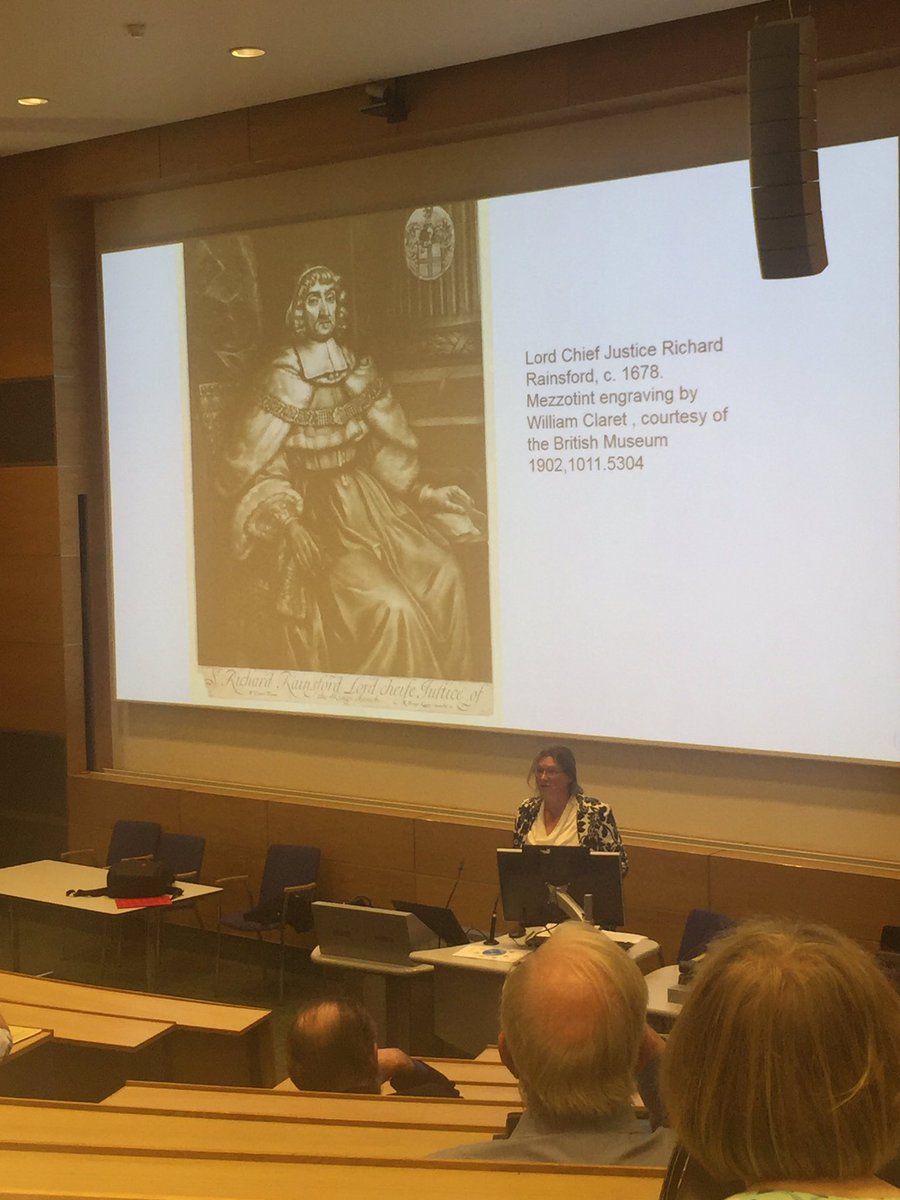ChloeJSKennedy's tweet photo. Holly Brewer speaking about the role of 17th c English common law in facilitating the development of slavery #BLHC2017 https://t.co/mYrVpnZ5Lz