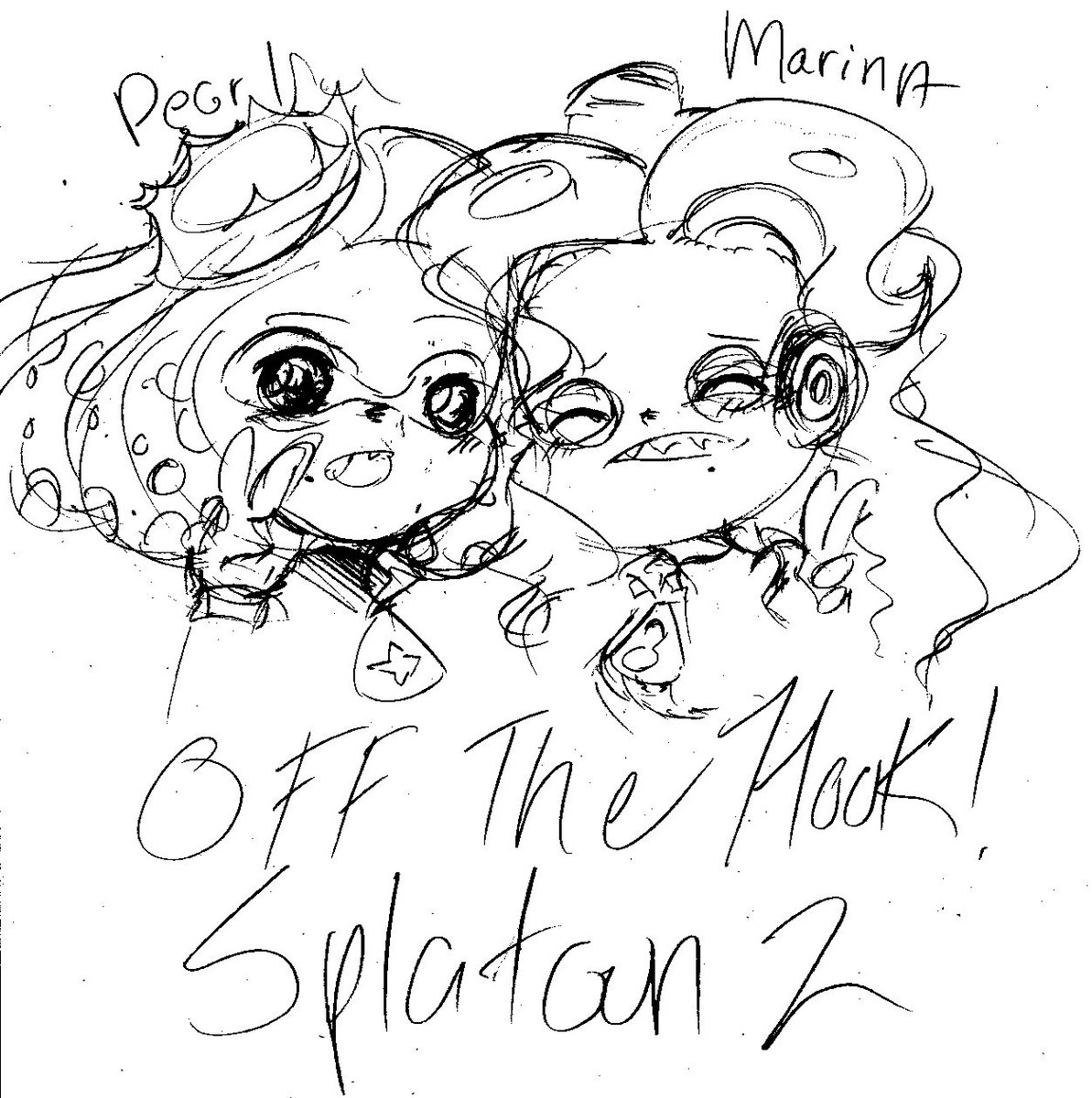 Hinaru777's tweet image. I seriously can't wait for my one game that I wanted since launch! #Splatoon2 #Splatoon2Direct #NintendoSwitch Pearl and Marina! #スプラ2