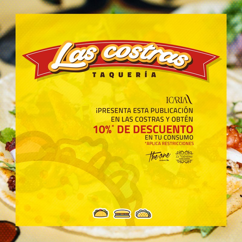 ICARIA_TGZ's tweet photo. Al presenta este #cupón, obtén el 10% de descuento en tu consumo.
¡Ven a #LasCostras y déjate consentir! 
#ReservaYa https://t.co/4R7zXaCDVd
