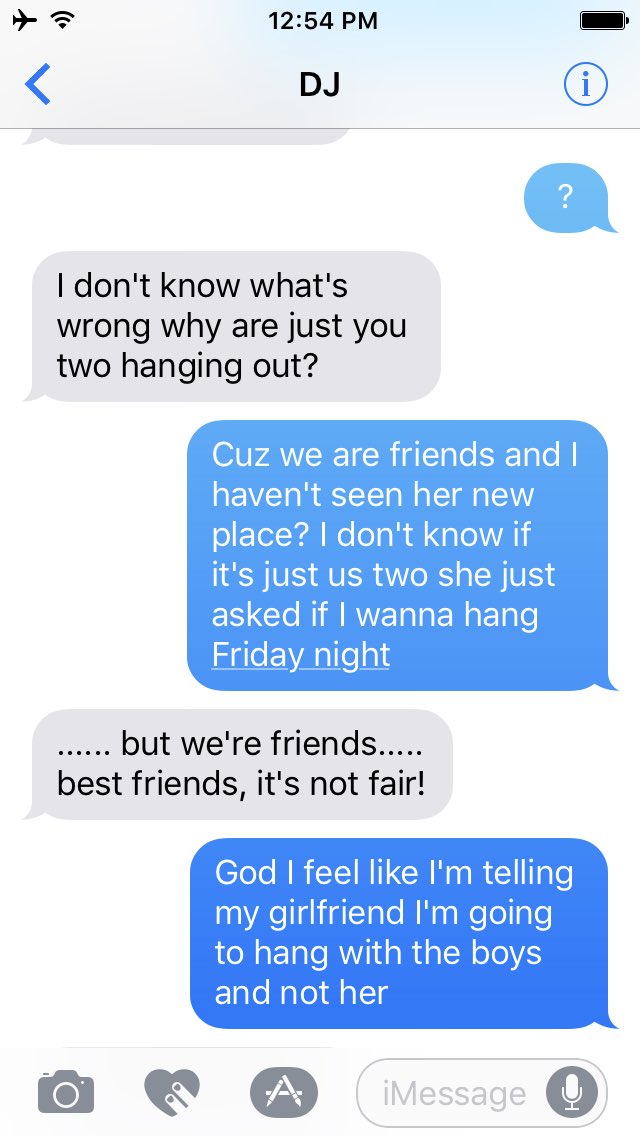 samhanover25's tweet photo. What it's like telling Jaime I'm not going to be hanging out with him.. https://t.co/SXxW0lNyUH