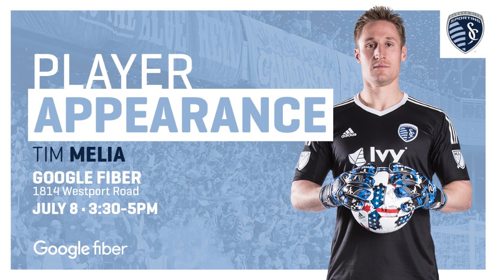 googlefiber's tweet photo. Stop by our #FiberSpace on July 8th from 3-5pm &amp; meet #SportingKC Goalkeeper Tim Melia  + try out our interactive #VirtualRealityStation. https://t.co/SYOIBbI073