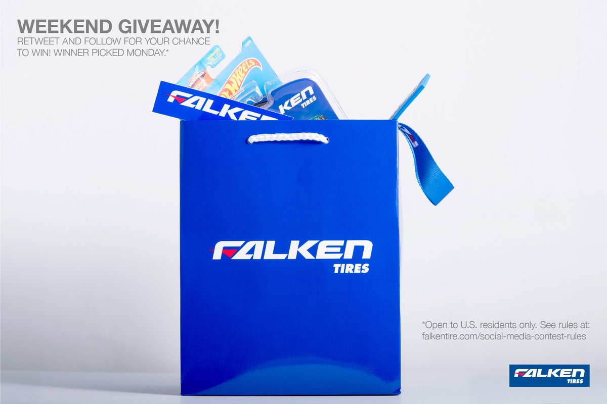 Falken Tire (@falkentire) on Twitter photo #FalkenTires weekend #SwagBag #giveaway #contest. RT & follow to enter to #win #prize! Rules bit.ly/1HBJ5e6 #FalkenTires weekend #SwagBag #giveaway #contest. RT & follow to enter to #win #prize! Rules bit.ly/1HBJ5e6