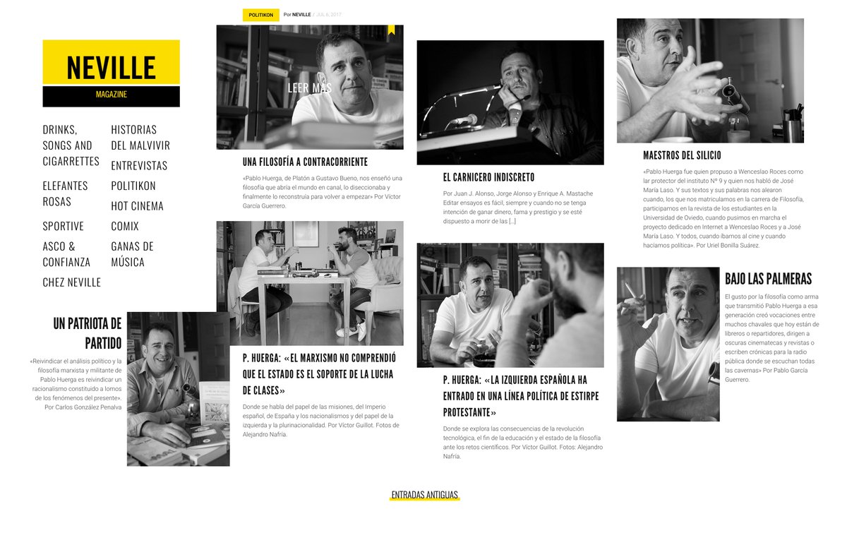 Pablo Huerga entrevistado por Víctor Guillot para la revista Neville en