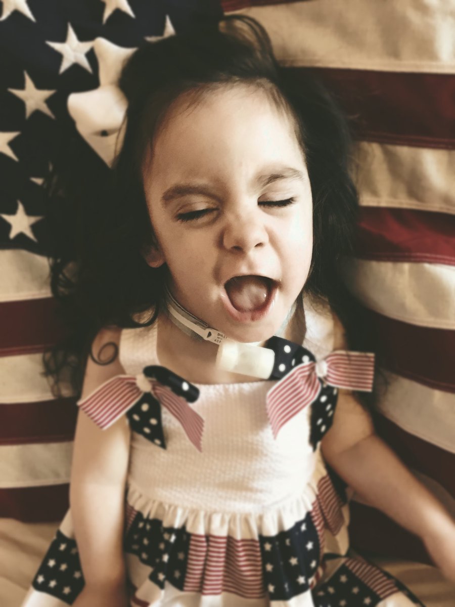 Squeekert_T's tweet photo. Late, but Happy 4th from Ashlynn! 🇺🇸🗽💥 #4thjuly2017 #Murica #TrachBaby #TurnerSyndrome https://t.co/OclEx8cV5O
