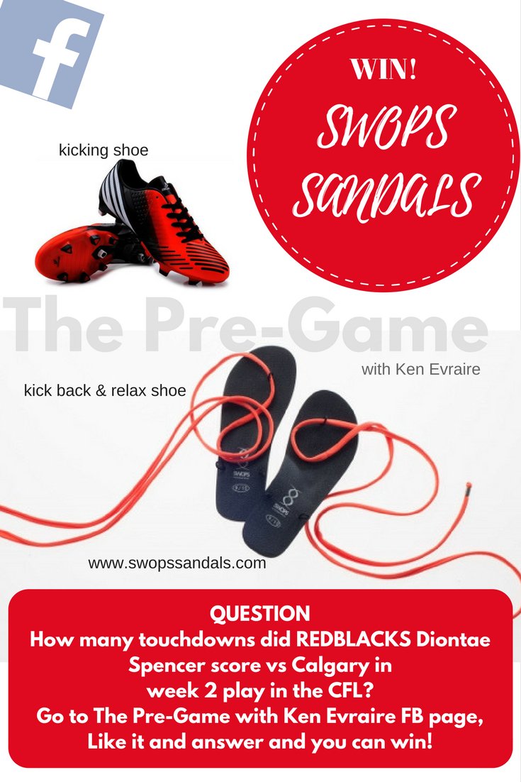 kevraire17's tweet photo. Hey #RNation! @SWOPSSANDALS Giveaway! Go 2 The Pre-Game with Ken Evraire FB page, LIKE + answer the question on the poster! #swopssandals https://t.co/aT1yNXu5fd