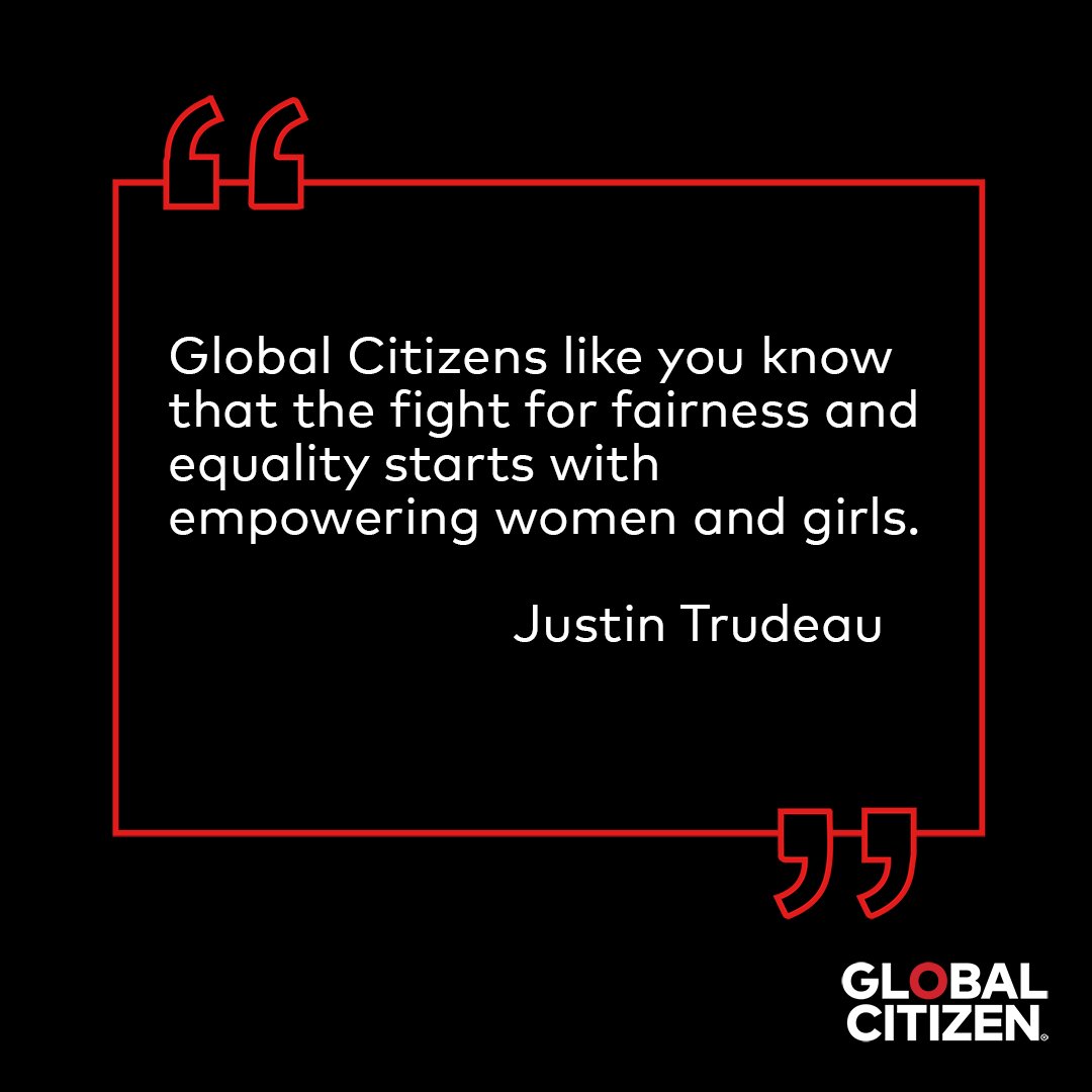 Justin Trudeau + Women's rights \u003d 🙌 @JustinTrudeau #GlobalCitizenHamburg, image size:1080x1080