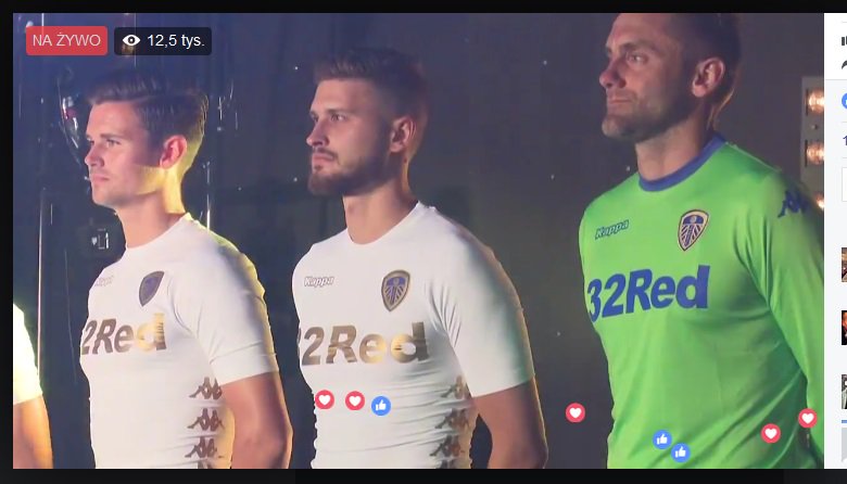 MorycPawel's tweet image. Nowe stroje Leeds zaprezentowane! @Cli5hy