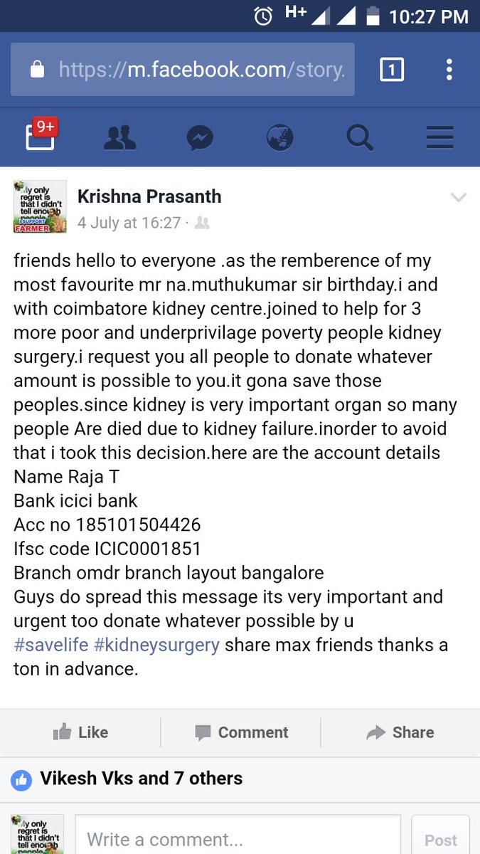 @chiyaanCVF @proyuvraaj @sooriaruna  do share and do donate #savelife #kidneysurgery.