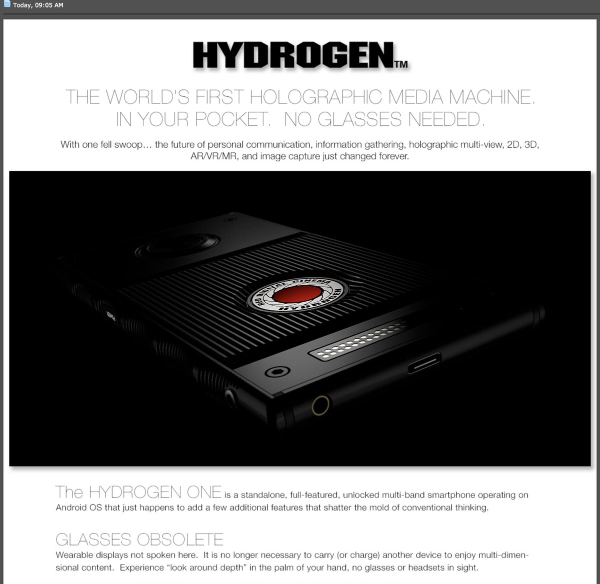 stimothypatton's tweet photo. Uh oh. I had a feeling this big reveal was going to feature a phone. #ding #ChristmasInJuly #Hydrogen #reddigitalcinema https://t.co/fuuatE4fHN