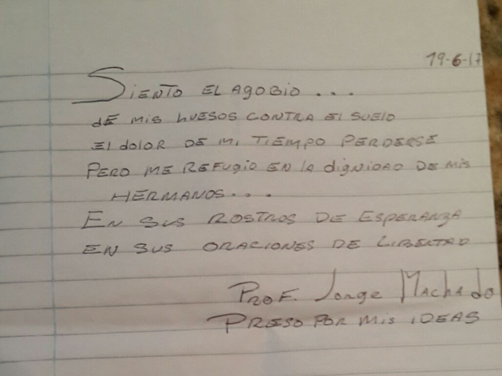 Hola soy mari hoy les dejo Palabras de mi hermano, Profesor Jorge Enrique Machado Jiménez:
