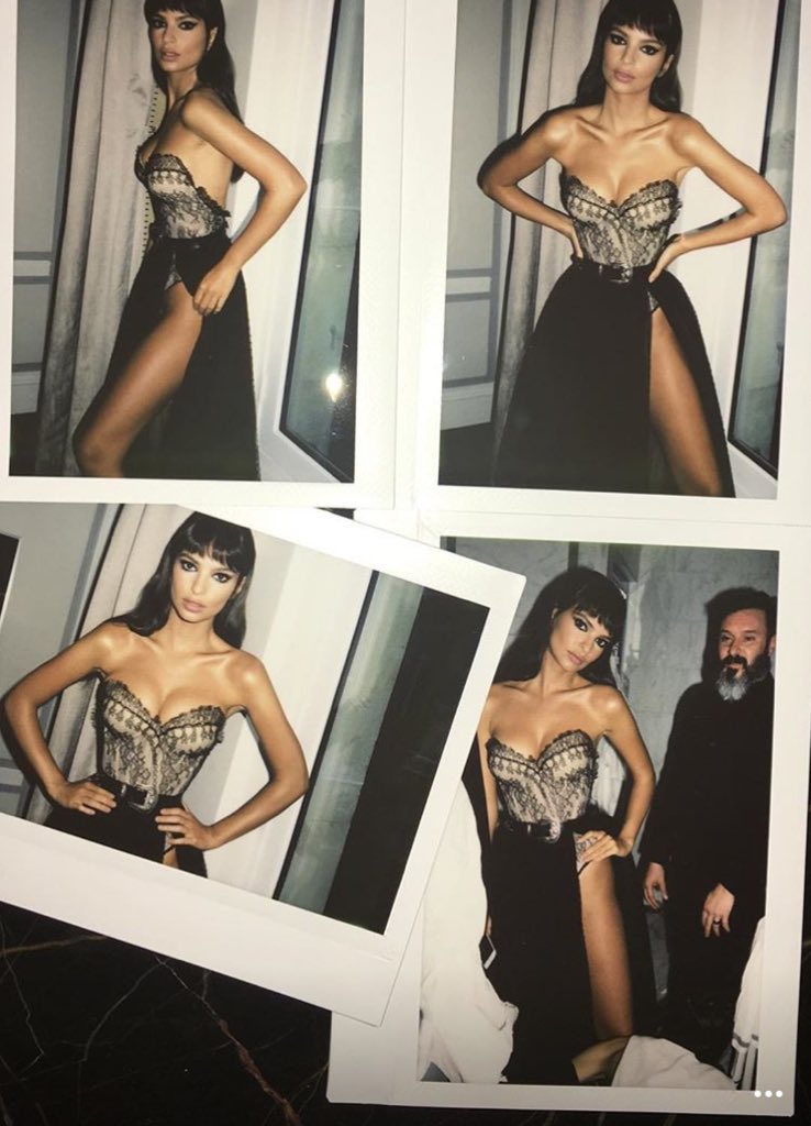 EmilyRataUpdate's tweet image. Polaroids of Emily at the The Kooples party in Paris the other night