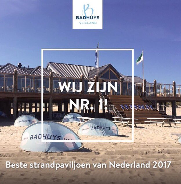 BadhuysVlieland's tweet photo. Het beste strandpaviljoen van NEDERLAND! Super trots op alle medewerkers van 't Badhuys! #vlieland #estida #westcord #metos #badhuys https://t.co/hUZdCc1IxO