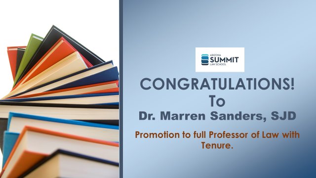 AzSummitLaw's tweet photo. Congratulations to our very own Dr. Marren Sanders on earning tenure! #lawschoolprofessor #tenure #arizona #phoenix #lawschool #azsummitlaw https://t.co/gjaF52np4N