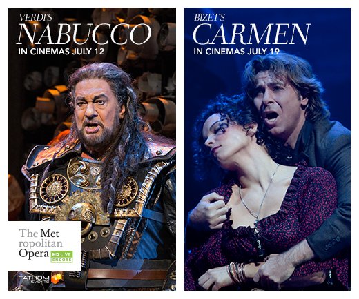 OperaInBoston's tweet photo. Opera on the Big Screen: @MetOpera #LiveHD: Summer encore: Verdi's Nabucco &amp; Bizet's Carmen https://t.co/6Bn1bOdOgG #OperaInBoston #giveaway https://t.co/W0LY88fc2h