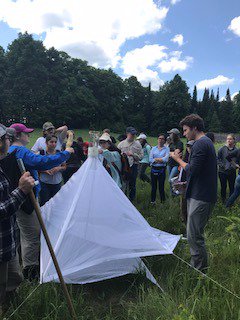 NDFieldEcology's tweet photo. UNDERC East students set up a Malaise trap to capture insects #underc2017 https://t.co/PpG4vfECJk
