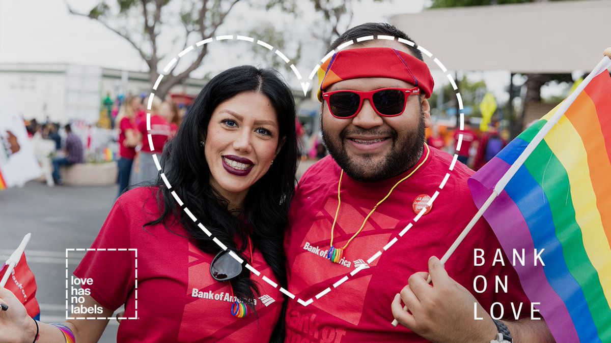 BankofAmerica's tweet photo. Join us for the @Outfest LA LGBT Film Festival &amp; show the world we can all bank on love. #LoveHasNoLabels #BofAPride https://t.co/1Afbz8q865