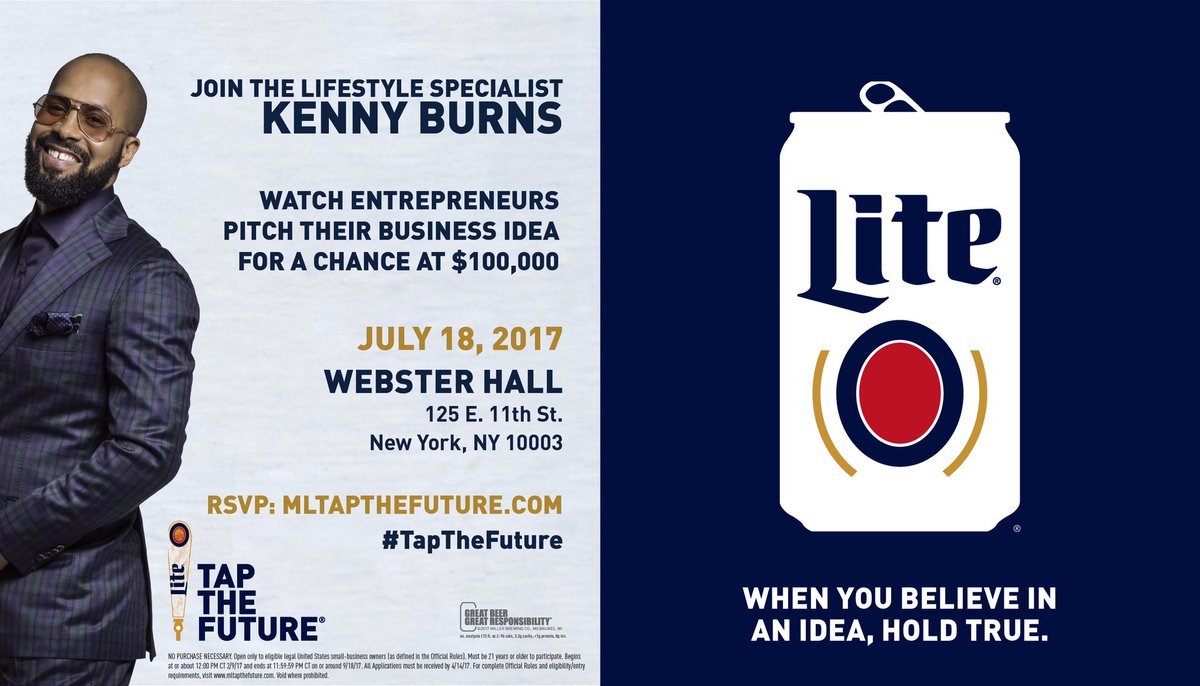 KennyBurns's tweet photo. Calling All Entrepreneurs... #MLTapTheFuture is Baaaaaack!
Join @TheSharkDaymond @SteveCanal &amp; #TheLifestyleSpecialist at @WebsterHall 7.18 https://t.co/vaFM3KmdVK